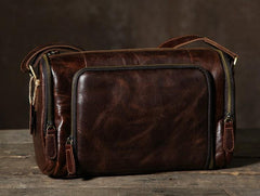 Leather Mens Cool Shoulder Bag Barrel Bag Messenger Bag for men