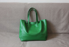 Handmade Vintage Leather Oversize Tote Bag Shoulder Bag Handbag For Women - EverHandmade
