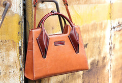 Handmade handbag purse leather crossbody bag purse shoulder bag for women