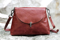 Handmade black cute purse leather crossbody bag shoulder bag women - EverHandmade