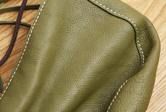 Genuine Leather Cute Crossbody Bag Circle Saddle Bag Shoulder Bag Women Girl Fashion Leather Purse