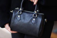 Genuine Leather Handbag Boston Bag Crossbody Bag Shoulder Bag Purse For Women