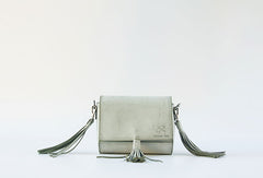 Handmade leather green purse phone bag shoulder bag cossbody bag purse women - EverHandmade