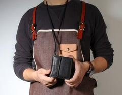 Genuine Leather Mens Cool billfold Leather Wallet Men Small Wallets Trifold for Men