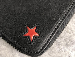 Genuine Leather Mens Cool billfold Leather Wallet Men Small Wallets Bifold for Men