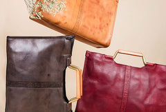 Genuine Leather Handmade Handbag Bag Shoulder Bag Purse For Women - EverHandmade