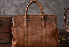 Vintage Cool leather mens Briefcase Business Briefcase laptop Briefcases for Men - EverHandmade