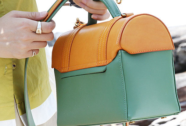 Handmade handbag satchel purse leather crossbody bag purse shoulder ba