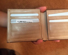 Handmade Leather Mens Cool billfold Leather Wallet Men Slim Wallet Bifold for Men