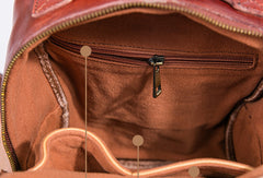 Handmade Genuine Leather Travel Bag Backpack Bag Shoulder Bag Leather Purse For Women - EverHandmade