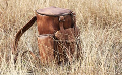 Cool Brown Leather Mens Backpack Large Brown Travel Backpack Hiking Backpack for men