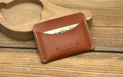 Cute LEATHER Womens Brown Small Wallet Leather Card Wallet FOR Women