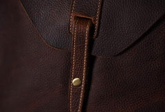 Vintage leather mens Small Messenger bag Shoulder Laptop bag Briefcases - EverHandmade
