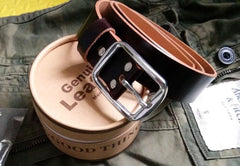 Handmade Coffee Leather Mens Belt Leather Belt for Men
