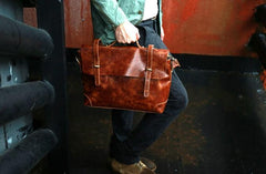 Cool Leather Mens Briefcase Messenger Bags Handbag Shoulder Bag for men