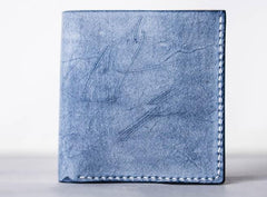 Handmade Vintage Leather Men Small Wallet Bifold billfold Wallet for Men
