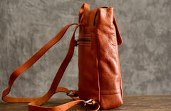 Brown Leather Mens Women Backpack Satchel Backpack School Backpack for men