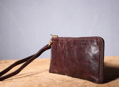 leather zip wallet mens long leather wallet zip around wallet long wallets for men 