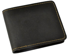 Cool Leather Mens Slim Small Wallet billfold Money Clip Front Pocket Wallet for Men