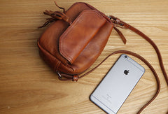 Genuine Leather Cute Tassels Crossbody Bag Shoulder Bag Women Girl Fashion Leather Purse