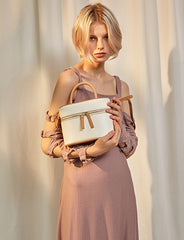 Cute Leather White Womens Mini Box Purse Handbag Barrel Shoulder Bag for Women