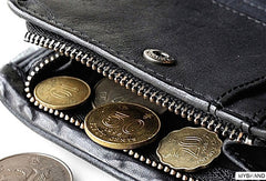 Genuine leather billfold wallet leather men billfold vintage wallet for men - EverHandmade