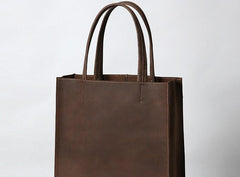 Handmade Leather Mens Tote Bag Cool Tote Bag Handbag Shoulder Bag for men