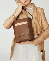 Stylish Leather Green Coffee Womens Bucket Purse Crossbody Bag Barrel Shoulder Bag for Women