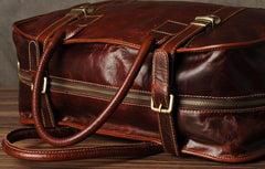 Cool Leather Mens Weekender Bag Travel Bag Duffle Bags Overnight Bag Holdall Bag for men