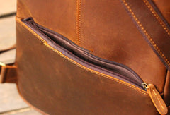 Cool Leather Mens Backpack Vintage Travel Backpack Hiking Backpack for men - EverHandmade