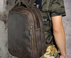 Cool Leather Mens Backpack Vintage Travel Backpack Satchel Backpack for men