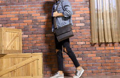 Cool Brown Vintage Leather Mens Messengers Bag Shoulder Bag for Men