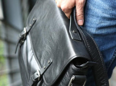 Cool Leather Mens Messenger Bag Briefcase Shoulder Bag for men
