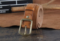 Genuine Leather Punk Rock Biker Trucker Mens Belt Men Black Coffee Belt for Men 3cm