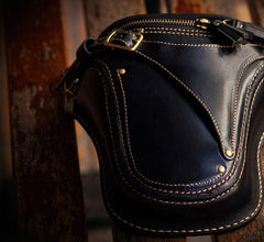 Leather Belt Pouches Mens Small Cases Waist Bag Hip Pack Belt Bag for Men