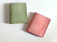 Handmade LEATHER Womens Small Bifold Wallet Leather Small Wallets FOR Women