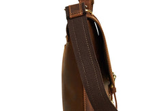 Vintage Brown Leather Briefcase Business Bag Work Bag Work HandBag For Men