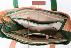 Handmade Genuine Leather Shopper Bag Bucket Bag Shoulder Bag Purse For Women - EverHandmade