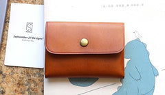 Leather Mens Front Pocket Wallet Small Wallet Card Wallet Change Wallets for Men