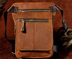 Cool Biker Mens Leather Drop Leg Bag Belt Pouch Waist Bag Side Bag Shoulder Bag for Men