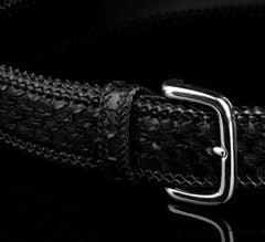 Handmade Black Leather Mens Belts Custom Cool Leather Men Belt for Men