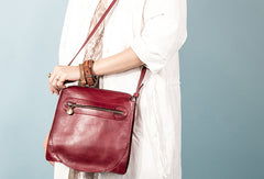 Handmade Leather Purse Messenger Bag Crossbody Bag Shoulder Bag Purse For Women - EverHandmade