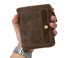 Mens Canvas Small Wallets for men Bifold Cool Men billfold Small Wallet