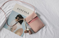 Cute Leather Womens Slim Cell Phone Purse Crossbody Purses Shoulder Bag for Women
