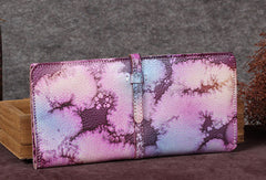 Genuine Leather Wallet Long Wallet Bifold Wallet Purse For Men Women - EverHandmade