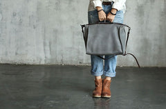 Vintage WOMENs LEATHER Work Handbag Shoulder Briefcase Purse FOR WOMEN