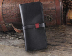 Handmade Leather Mens Cool Wallet Long Leather Wallet Phone Wallet for Men