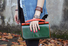 Handmade Leather Vintage Small Shoulder Bag purse crossbody bag for women - EverHandmade