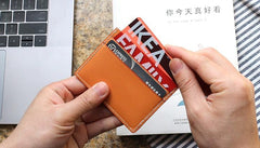 Leather Mens Card Wallet Card Holder Front Pocket Wallet Small Slim Wallet for Men