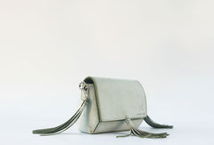 Handmade leather green purse phone bag shoulder bag cossbody bag purse women - EverHandmade